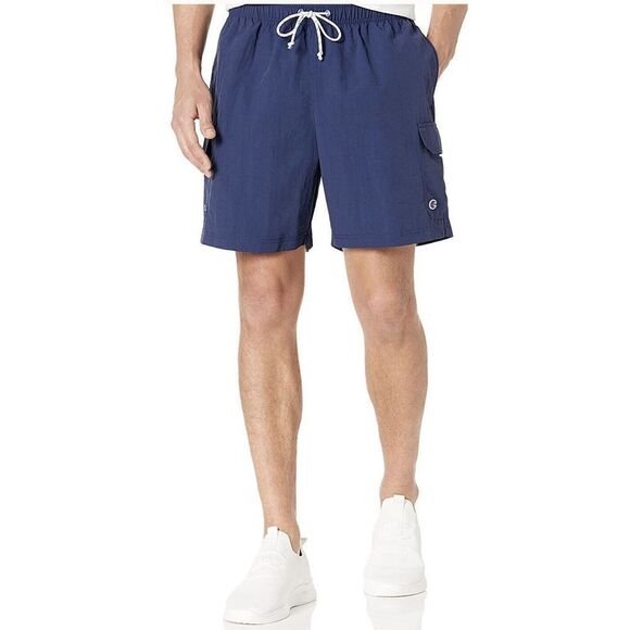 Champion Cargo Shorts Men's Sz Medium Athletic Sport Take A Hike Navy Blue - Picture 3 of 4